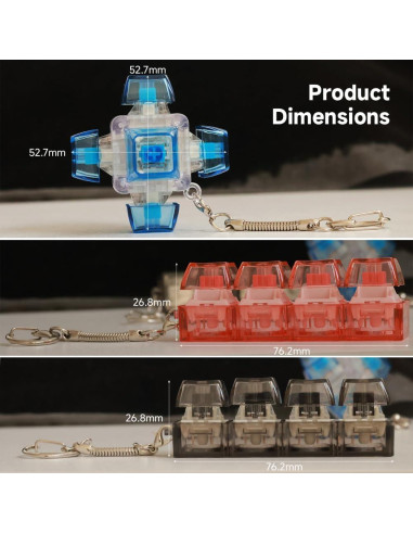 Juguete Antiestrés Teclado Clicker Goalife - 3 Piezas