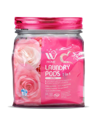 Cápsulas de Lavandería WBM Home 5-en-1 32 Unidades Rosa