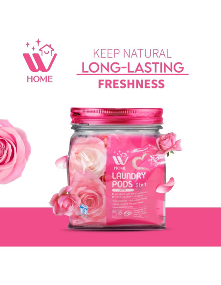 Cápsulas de Lavandería WBM Home 5-en-1 32 Unidades Rosa
