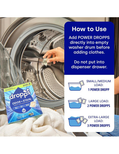 Pods de Detergente Biobasado Dropps 140 Conteo Lavanda