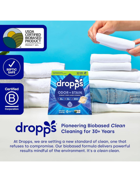 Pods de Detergente Biobasado Dropps 140 Conteo Lavanda