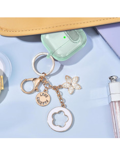 Funda transparente VISOOM para Airpods 4 - Verde hoja 2