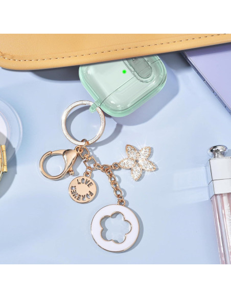 Funda transparente VISOOM para Airpods 4 - Verde hoja