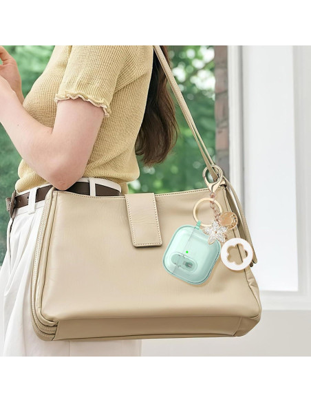 Funda transparente VISOOM para Airpods 4 - Verde hoja