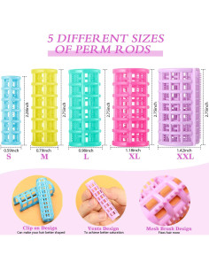 30 Rulos de Plástico Auto-Adhesivos WILLBOND - 5 Tamaños 2