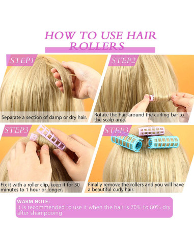 30 Rulos de Plástico Auto-Adhesivos WILLBOND - 5 Tamaños