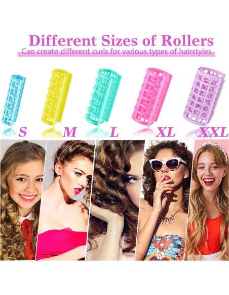 30 Rulos de Plástico Auto-Adhesivos WILLBOND - 5 Tamaños