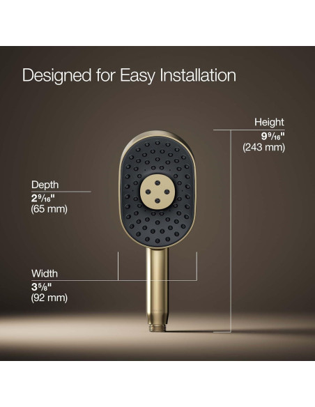 Ducha de Mano KOHLER 26284-AF Multifuncional Oro Francés