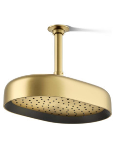 Cabezal de Ducha Kohler K26293-2MB Ovalado 25.4 cm 2.5 GPM