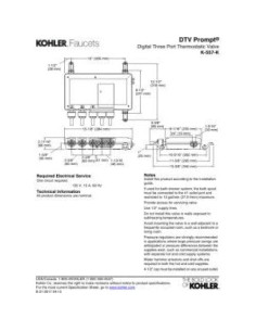 Válvula termostática digital KOHLER K-557-K-NA 3 puertos 2