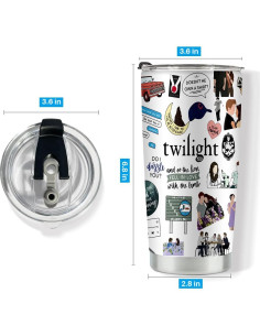 Taza de Acero Inoxidable 20oz LONGXIN Vampiros Twilight 2