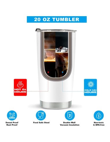 Taza de Acero Inoxidable 20oz LONGXIN Vampiros Twilight