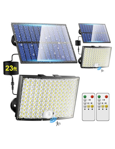 Luces Solares de Inundación Coolnight 268 LED IP65 2PCS