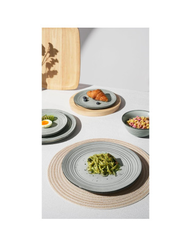 Conjunto de Platos y Cuencos Famiware 12 Piezas Cerámica Azul