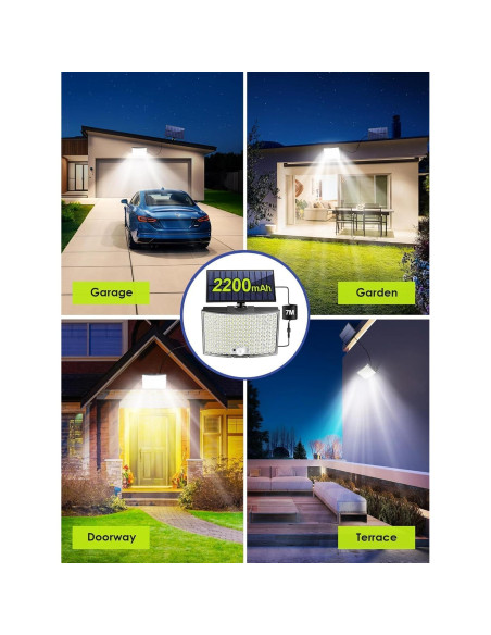 Luces Solares de Inundación Coolnight 268 LED IP65 2PCS