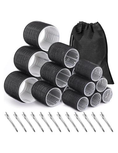 Juego de Rulos Anezus 30 Piezas con Clips y Bolsa - Volumen