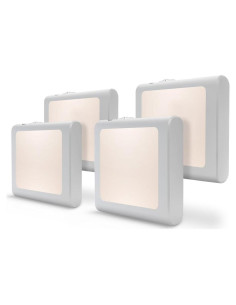 VINTAR Paquete de 4 Luces Nocturnas LED Enchufables con Sensor