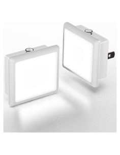 Luz Nocturna LED L LOHAS 2-Pack con Sensor Crepúsculo 0.3W