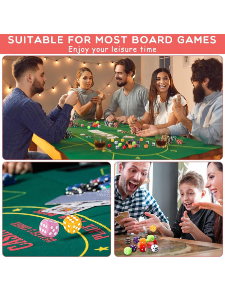 Dados Coloreados Syhood 500 Piezas 16mm para Juegos y Aula