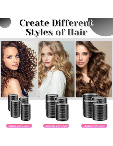 Juego de Rulos Anezus 30 Piezas con Clips y Bolsa - Volumen