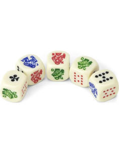 Juego de 5 Dados de Póker con Copa de Cuero Bicast Brybelly 2
