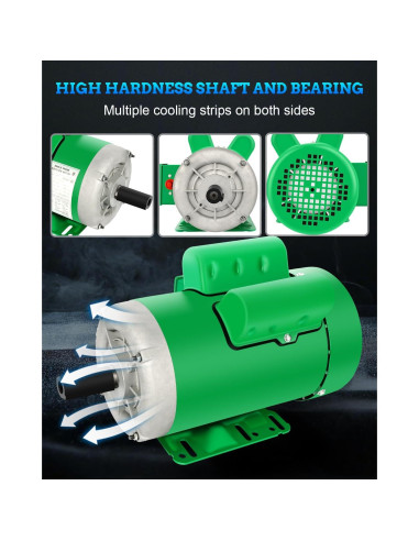 Motor Eléctrico 2HP FAHKNS Monofásico 145T TEFC 1725 RPM