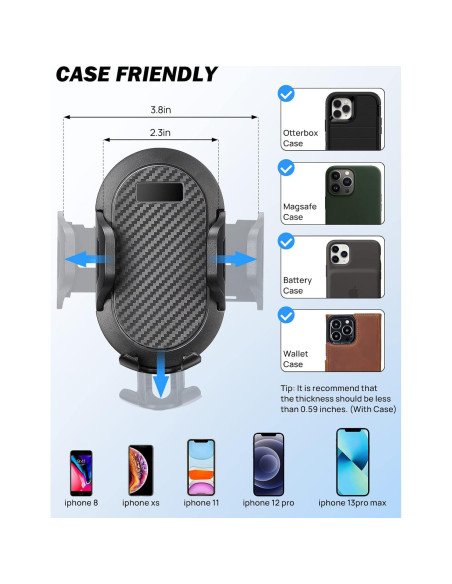 Soporte para teléfono con portavasos JOYTUTUS, 360 ajustable