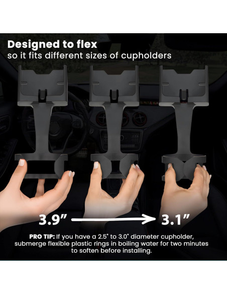 Soporte para Teléfono de Portavasos Ajustable CPS-25 Negro