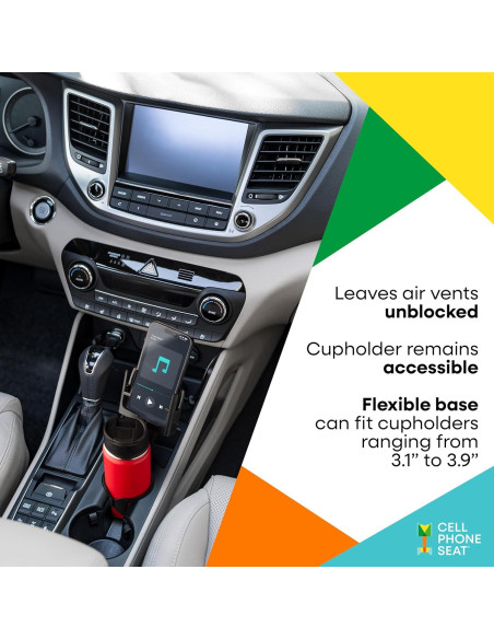 Soporte para Teléfono de Portavasos Ajustable CPS-25 Negro