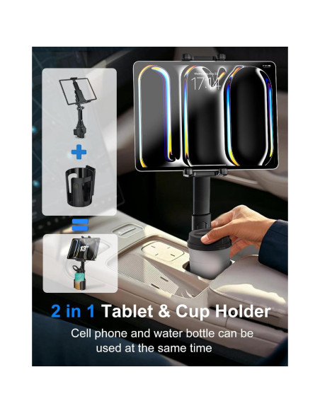 Soporte para Tablet en Portavasos Kolasels con Brazo Telescópico