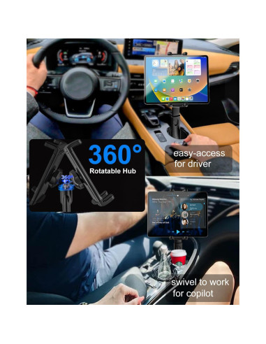 Soporte para Tablet en Portavasos Kolasels con Brazo Telescópico