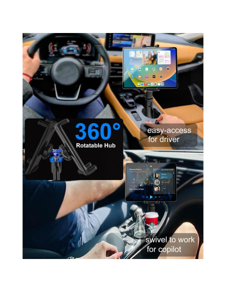 Soporte para Tablet en Portavasos Kolasels con Brazo Telescópico