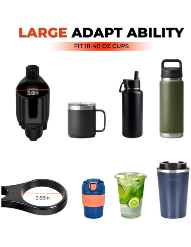 Soporte para Taza de Coche ITPY Universal 6-en-1 con Bandeja