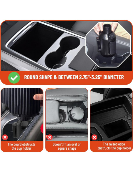 Soporte para Taza de Coche ITPY Universal 6-en-1 con Bandeja