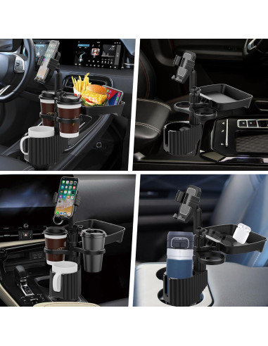 Soporte para Taza de Coche ITPY Universal 6-en-1 con Bandeja