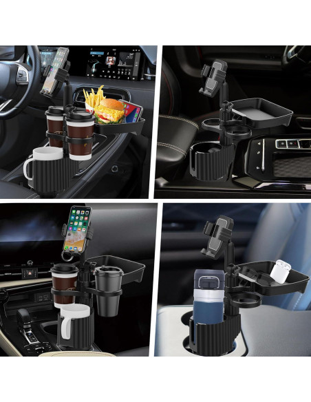 Soporte para Taza de Coche ITPY Universal 6-en-1 con Bandeja