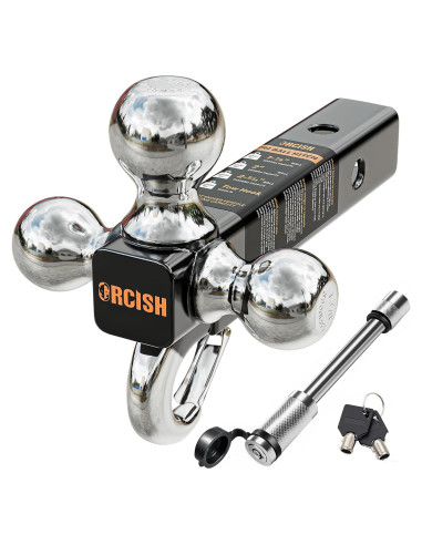 Soporte de Remolque ORCISH Tri-Bola 3 en 1 con Gancho