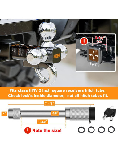 Soporte de Remolque ORCISH Tri-Bola 3 en 1 con Gancho