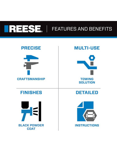Montaje de bola de remolque Tri-Ball Reese 7039800 10,000 lbs