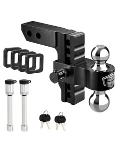 Enganche de Remolque Kohree Ajustable 6" Doble Bola 5,670 kg