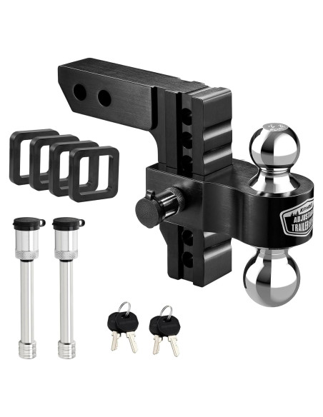 Enganche de Remolque Kohree Ajustable 6" Doble Bola 5,670 kg