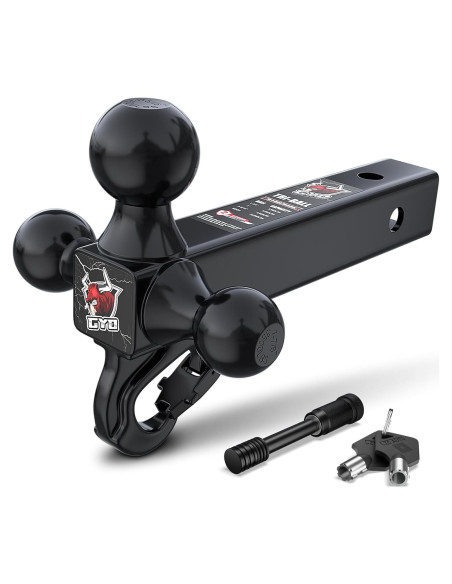 Enganche de Remolque GYO 4 en 1 10,000 lbs Negro Mate