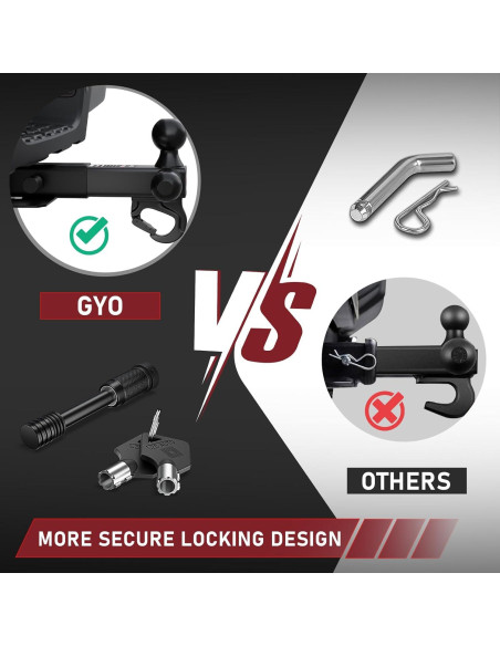 Enganche de Remolque GYO 4 en 1 10,000 lbs Negro Mate