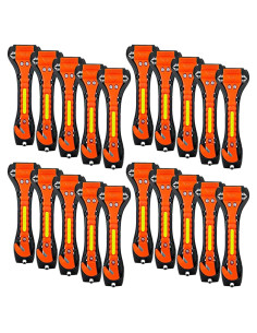 Paquete de 20 Martillos de Seguridad para Automóvil 2 en 1