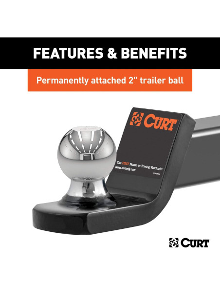 Soporte de Remolque CURT 45141 con Bola de 5 cm y Cerradura