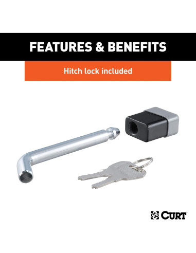 Soporte de Remolque CURT 45141 con Bola de 5 cm y Cerradura