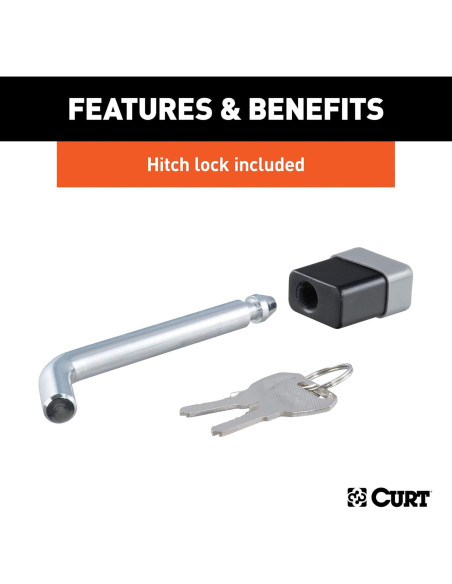 Soporte de Remolque CURT 45141 con Bola de 5 cm y Cerradura