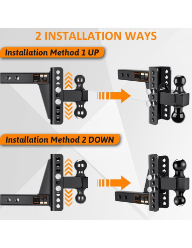 Enganche de Remolque Ajustable Koerdo 6" Caída 2" y 2-5/16"