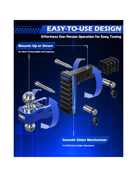 Enganche de Remolque Ajustable Orion Motor Tech 15.24 cm 5670 kg