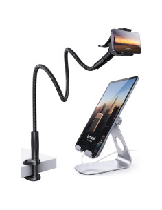 Soporte Gooseneck Lamicall GP05&S1 para Teléfono y Tableta - Negro - Ajustable y Flexible
